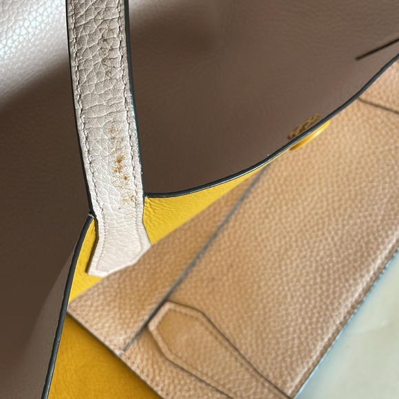 Tory Burch Blake Shell Pink Pebbled Leather Tote Bag - Picture 11 of 11